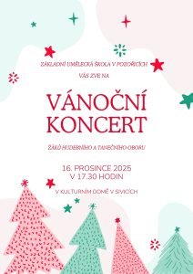 Vánoční koncert žáků hudebního a tanečního oboru v Sivicích – 16. prosince v 17.30 hodin